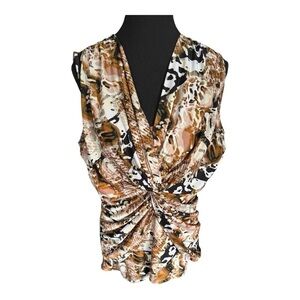 Milano Ladies animal print blouse - size Large